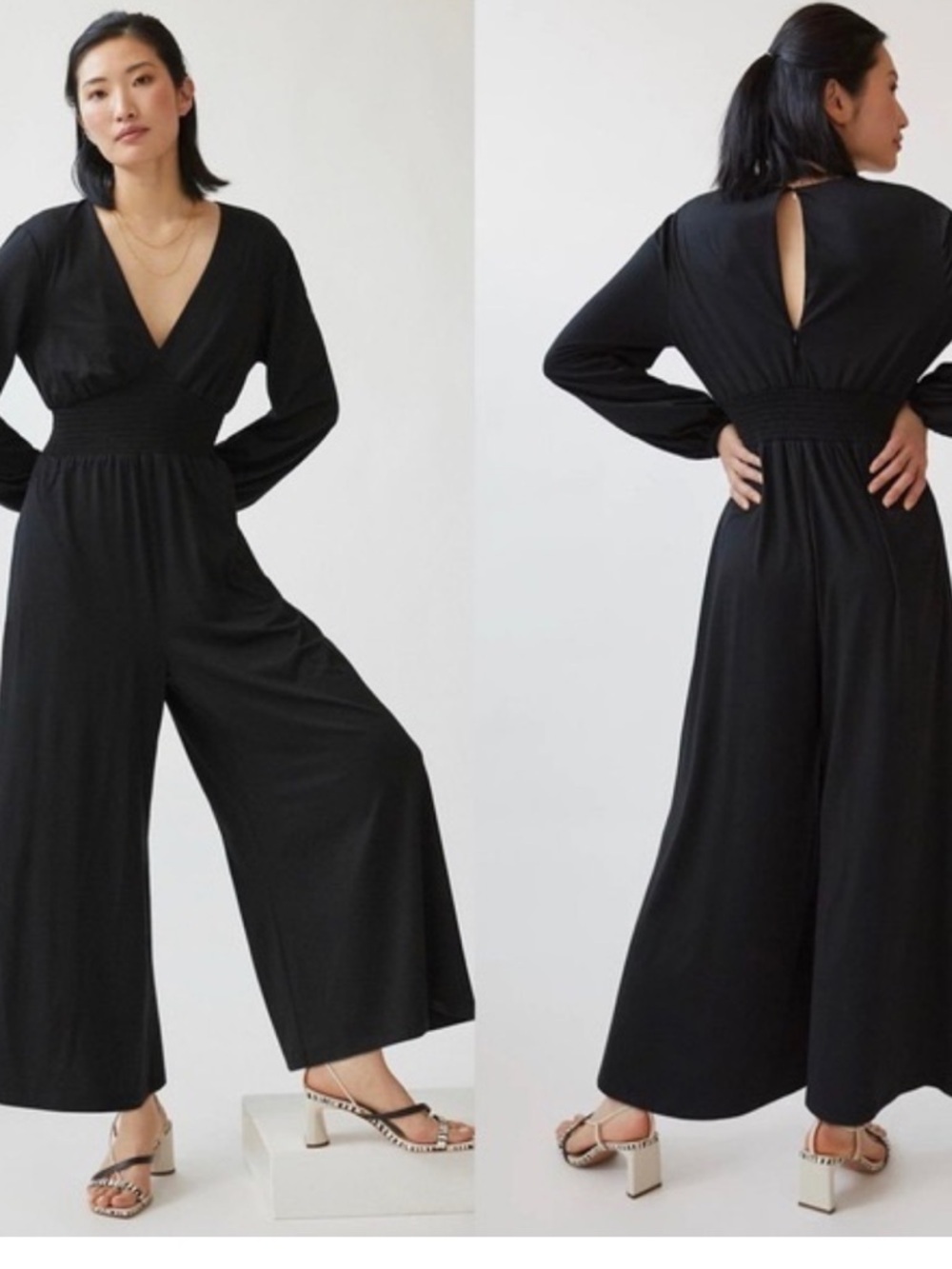 Hutch Jumpsuit Black Romper One Piece Outfit Wide Leg Anthropologie - Picture 4 of 7